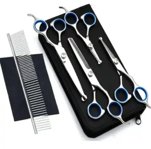 Tijeras profesionales de alta calidad para el cuidado del perro, Kit de tijeras japonesas de acero inoxidable 440c, Kit de tijeras para el cuidado de mascotas - Product Image 5