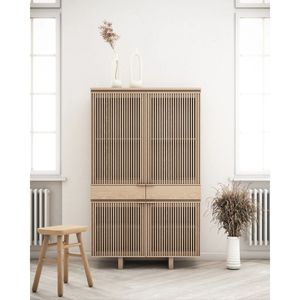 ตู้ไวน์บาร์ดีไซน์ทันสมัยตู้ครัวไม้ตกแต่งตามธรรมชาติสำหรับร้านอาหารบาร์คาเฟ่เฟอร์นิเจอร์ขายส่ง - Product Image 3