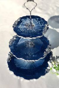 KITCHEN RELATED DISPLAY HANDMADE DIY 3 Tier Round Shape Fruit Tray Epoxy <b>Mold</b> Tea Tray Table <b>Silicone</b> <b>Mold</b> for <b>Resin</b> Arts - Product Image 4