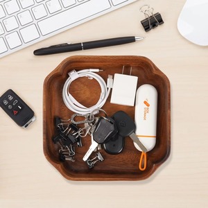 Bandeja de madera para servir en forma única para té, café y aperitivos, elegante bandeja hecha a mano para cocina, mesa de comedor y decoración del hogar - Product Image 4