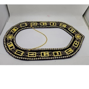 Collar de Cadena OES, Distintivo de la Orden Masónica de la Estrella del Este, de Alta Calidad, con Lentejuelas Púrpuras, Magnético, para Coser, con Baño Metálico - Product Image 3