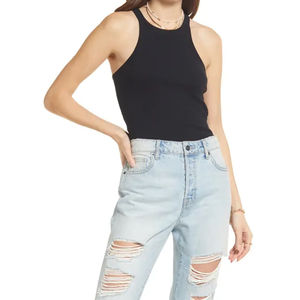 Ropa de gimnasio para mujer, camisetas sin mangas para entrenamiento para mujer, ropa deportiva con tirantes, LICRA de algodón personalizada con servicio OEM de alta demanda - Product Image 2