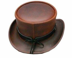 Sombreros de vaquero de piel de vaca con diseño de cuero de alta calidad para hombres Sombreros occidentales de moda para adultos - Product Image 5