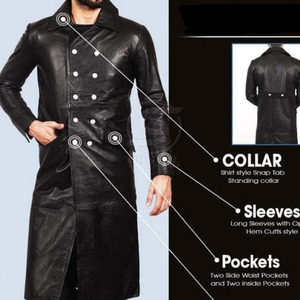 Abrigo de Cuero Casual para Hombre, Nuevo Diseño de Invierno, Venta Caliente, Alta Calidad, Servicio OEM, Precio Bajo - Product Image 3