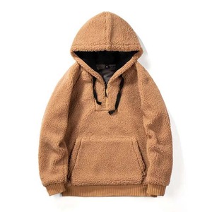 Heavyweight <b>Sherpa</b> Custom <b>Hoodies</b> for <b>Men</b> Thick Fleece <b>Lined</b> Pullover Winter Warm Sweatshirts Solid Color <b>Men's</b> <b>Hoodies</b> - Product Image 6