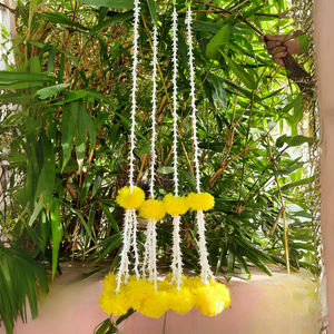 Guirnaldas de Flores Amarillas de Lirio y Caléndula para Decoración del Hogar, Bodas, Fiestas y Mehendi - Product Image 5