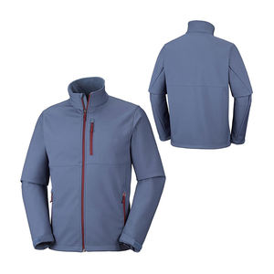 Veste Softshell de haute qualité pour hommes pour l'hiver avec un col montant et une fermeture éclair unique à séchage rapide Tissu en toile confortable - Product Image 1