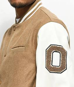 Patchwork bordado logo personalizado deportes Varsity chaqueta bombardero correr Lettermen béisbol chaquetas de talla grande - Product Image 5