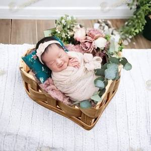 Cesta de bebé de ratán duradera tejida a mano para fotografía de recién nacido Vintage sesión de fotos infantil Poser elegante cuna de bebé-para decoración de dormitorio - Product Image 5