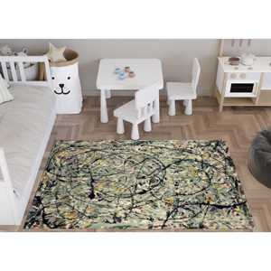 Tapis Abstrait Effet Éclaboussures : Tapis de Sol Expressionniste d'Art Moderne, Tapis Doux Non Tissé - Product Image 4