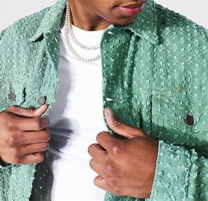 Chaqueta Vaquera Vintage Ligera para Hombre, Transpirable y Cómoda, con Cuello Alto para Primavera, Logotipo Personalizado Incluido, Precio Competitivo - Product Image 5