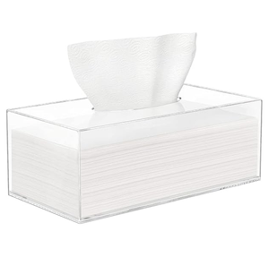 Caja de pañuelos acrílica transparente para el hogar, Hotel, restaurante, caja de pañuelos acrílicos, vajilla, artículo de decoración, precio al por mayor - Product Image 3