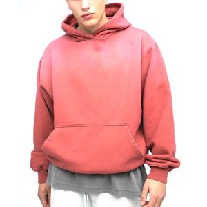 เสื้อฮู้ดแบบสวมหัวของผู้ชาย500gsm เทอร์รี่สะพายไหล่ทรงโอเวอร์ไซส์ผ้าฟลีซซักไม่มีเชือกสำหรับฤดูหนาว - Product Image 5