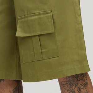 Shorts pour hommes, design tendance, tissu en coton mélangé, logo personnalisé, prix de gros, design multi-poches, respirant et ajustable - Product Image 4