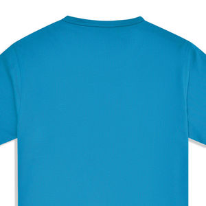 Camiseta de punto personalizable 100% algodón, cuello redondo liso verde azulado básico, transpirable, 220 gramos, logotipo informal de alta calidad - Product Image 5