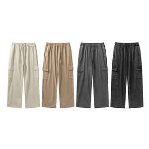 Pantalons de survêtement en molleton français délavé à l'acide sur mesure 2025 pour hommes, vente en gros, taille plus, style décontracté, toile imperméable - Product Image 6