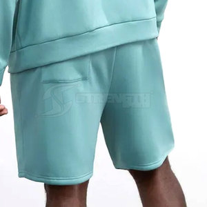 Hoodies Short Set Haute Qualité Coton Blanc À Capuche Et Shorts Ensemble Surdimensionné Drop Shoulder Hommes sweats à capuche avec short assorti ensemble - Product Image 5