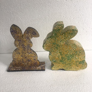 Decoración de Pascua con incrustaciones de concha de huevo, mesa de conejo, ornamento, decoraciones para el hogar de Pascua, hechas en Vietnam, 2023 - Product Image 3