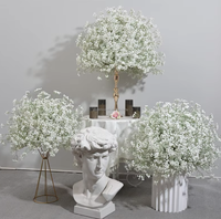 Boules de fleurs artificielles en soie blanche de haute qualité, personnalisées en usine, pour la décoration de mariage en gros
