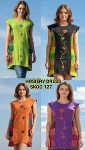 Nouvelle robe d'été en coton à motifs floraux bohèmes, lavable, respirante, pour femmes, fournisseur ODM, bas multicolores naturels - Product Image 2