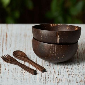 Vietnam Tendance Incassable Durable Laque Artisanat Shell Set Bol De Noix De Coco Traditionnel pour Cuisine Bol De Noix De Coco Poli - Product Image 6