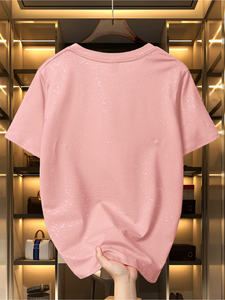 Camiseta de Verano Casual para Mujer 2025, Hombros Caídos, Diseño Personalizado con Impresión, 100% Algodón, Venta al Por Mayor OEM, Alta Calidad, Envío Rápido - Product Image 4