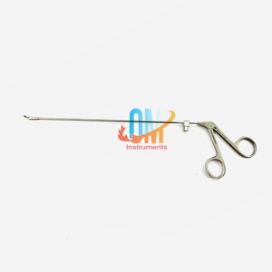 Pinzas microquirúrgicas laringeales ENT de 45 grados a la izquierda con mandíbula en forma de corazón, 22 cm, instrumentos de acero inoxidable alemán de alta calidad |   OldMed - Product Image 5
