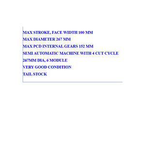 Máquina de Precisión para Fabricación de Engranajes Rectos Sykes con Sistema Hidráulico para Producción Precisa en Plantas de Manufactura - Product Image 4