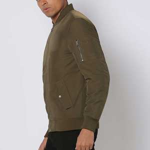 Chaqueta de vuelo MA1 con logotipo personalizado para hombre, chaquetas de bombardero americanas de béisbol a prueba de viento con letras de alta calidad para hombre - Product Image 3