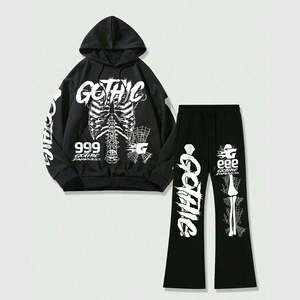 Survêtement de sport personnalisé DTG DTF pour hommes, vente en gros de vêtements de fitness, tenue de jogging, vêtements de gym, ensemble athlétique de course à pied d'entraînement - Product Image 1