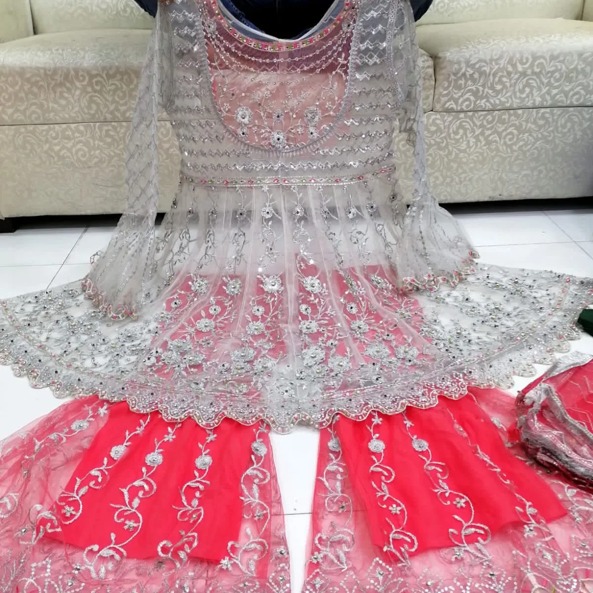 파키스탄 여성 인도 및 파키스탄 의류 Punjabi 민족 손 작업 Salwar Kameez 정장 여성