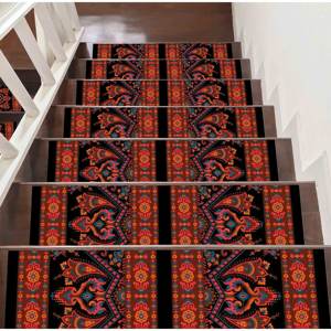 Tapis imprimé : Moderne, ethnique, Navajo, géométrique, couloir, fin, intérieur, personnalisé, avec poils doux - Product Image 1