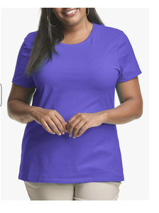 Camiseta de Manga Corta con Cuello Redondo para Mujer, Talla Grande, Venta al por Mayor de Fábrica, Logotipo Personalizado de Bangladesh, Nueva Llegada, Camiseta Lisa al por Mayor - Product Image 5