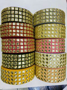 Encajes de trabajo de hilo bordado hechos a medida, opciones multicolor en bordado geométrico en ancho de 2,5 pulgadas - Product Image 3