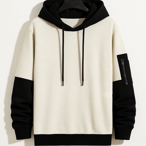 Sudadera Urbana 100% Algodón Lavado a la Piedra, Diseño Holgado y Corto, Bordada - Product Image 4