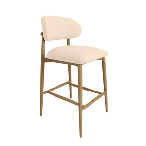 Silla de comedor moderna tapizada con marco de madera - Product Image 2