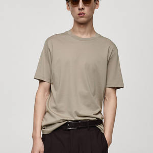 Logo personnalisé lourd de haute qualité Plan 200 Gsm Pima T-shirt en coton pour hommes T-shirt surdimensionné en coton à épaules tombantes pour hommes - Product Image 6