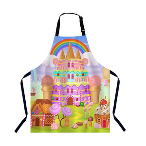 Delantal de chef de algodón puro de alta calidad cintura ajustable delantal de cocina profesional para la venta - Product Image 3