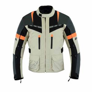 Chaqueta de motorista Cordura de Pakistán hecha a medida de alta calidad a prueba de viento de nailon para uso en producción interior acolchada frontal negra - Product Image 4