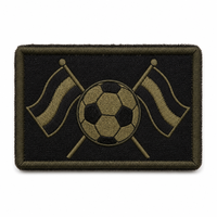 Écussons brodés personnalisés à boucle et crochets, badges tactiques de football, patchs Velcro pour sacs à dos et sacs