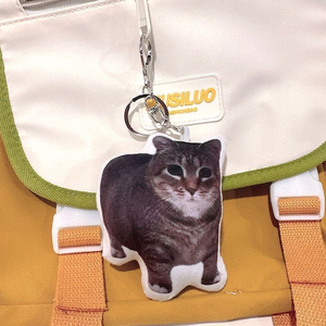 Llavero de Gato de Peluche de Algodón Moderno Personalizable, Colgante de Gato Adorable para Bolsos, Llavero Ligero y Ecológico para Pájaros y Perros - Product Image 6