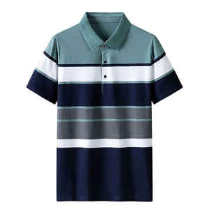 Polos à manches longues pour hommes 100% coton polos de couleur unie pour hommes 2025 polos décontractés classiques pour hommes - Product Image 2