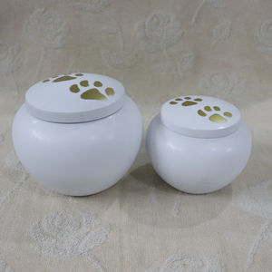 Urne de crémation en métal de la meilleure qualité avec conception d'empreinte d'animaux de patte pour garder les cendres de vos animaux de compagnie et garder leurs souvenirs - Product Image 4