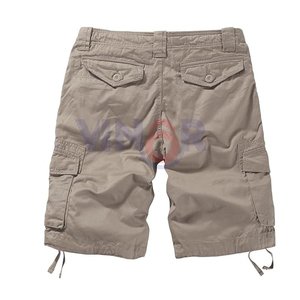 กางเกงขาสั้นคาร์โก้ผู้ชายกางเกงขาสั้นผ้าฝ้ายโพลีเอสเตอร์หลายกระเป๋าสวมใส่ในฤดูร้อนสวมใส่สบาย - Product Image 2