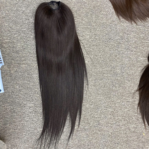 Peluca de cabello humano 100% de alta calidad, peluca de pelo Remy de doble trama, natural y duradero, color 1B, 18 pulgadas - Product Image 4