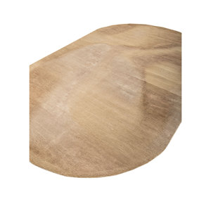 Kavi's Beige <b>Brown</b> Hand Knotted <b>Wool</b> Bamboo Silk Rug Esk-1563 Hidden Patterns for Home Hallway Rectangle Puzzle Abstract Styles - Product Image 2