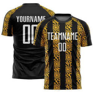Vente chaude Hommes Football Jersey 100% Polyester Matériel Sportswear Manches Courtes Jersey Logo Personnalisé Impression OEM Service - Product Image 4