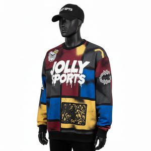 Sweat-shirt pour homme de qualité supérieure, sublimation, 280 GSM, polaire en polyester, toucher doux, design bicolore, logo personnalisé, sweat-shirt basique pour homme - Product Image 4