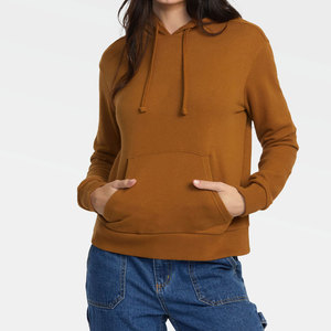Sweat à capuche pour femme, logo personnalisé, surdimensionné, en molleton de coton, streetwear, mode, vente en gros - Product Image 4