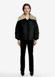 Bubble Puff Custom Shinny Puffer Jacket con capucha Stand Collar High Street Winter Front Logo para hombres - Product Image 3